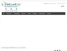 Tablet Screenshot of hotel-edelweiss.com